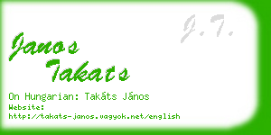janos takats business card